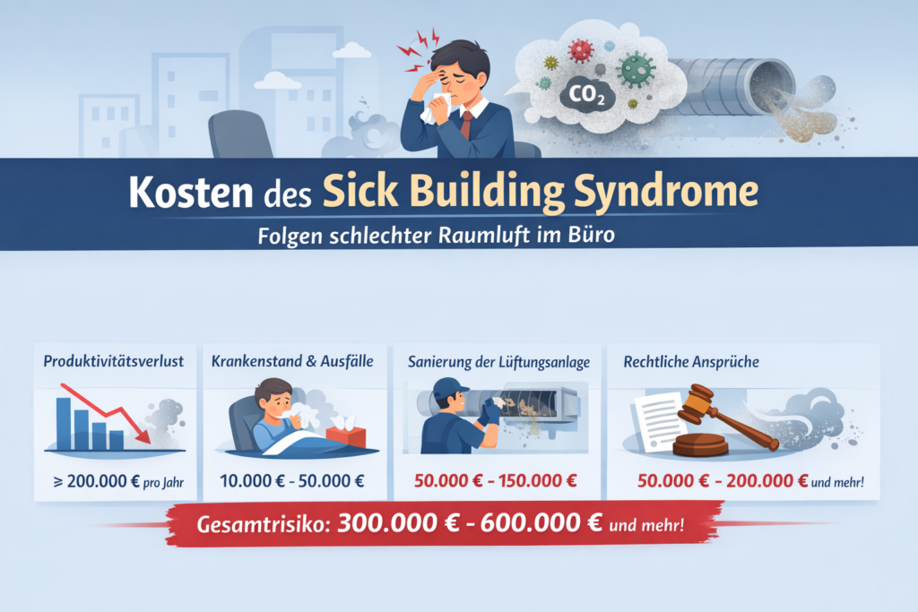Kosten fehlender Lüftungskanalreinigung durch Sick Building Syndrome